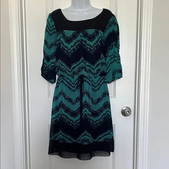 Enfocus Studio Dresses | Enfocus Studio Long Sleeve Dress In Black And Teal | Color: Blue | Size: 10 | Tamekas2002's Closet Enfocus Studio Dresses | Enfocus Studio Long Sleeve Dress In Black And Teal | Color: Blue | Size: 10 | Tamekas2002's Closet